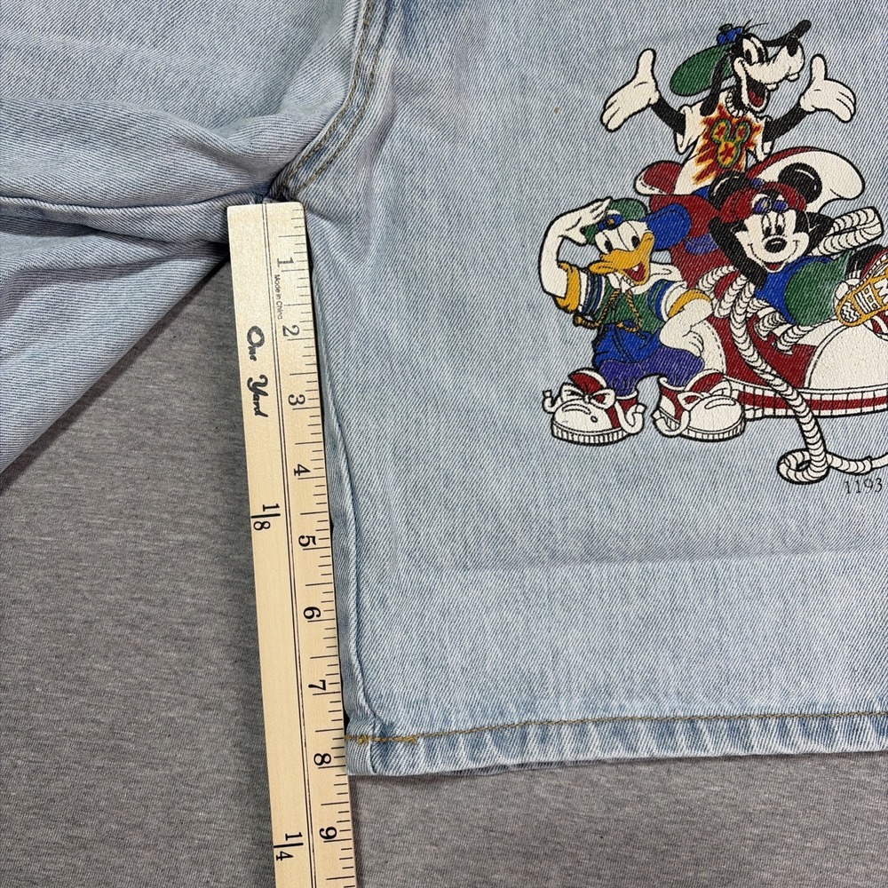 Vintage Disney Mickey Mouse Long Jean Denim Shorts - Medium - Picture 3 of 16